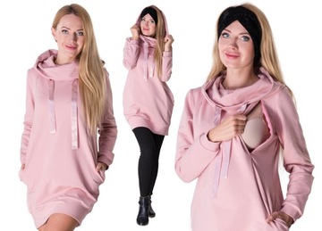 BLUZA CIĄŻOWA IRMINA DO KARMIENIA L/XL róż