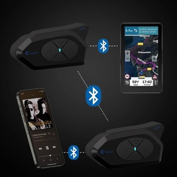 Мотоциклетный шлем Bluetooth-интерком, гарнитура GoCom4 для 4 человек