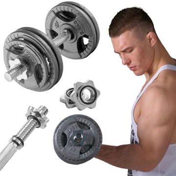 PLATINUM FITNESS HANTLA ŻELIWNA REGULOWANA 15KG HANTLA SZTANGA