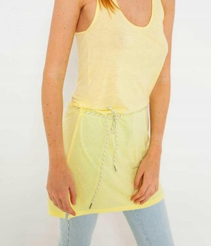 CAMAIEU ЖЕЛТЫЙ ДЛИННЫЙ ТОП TVO XXH__L