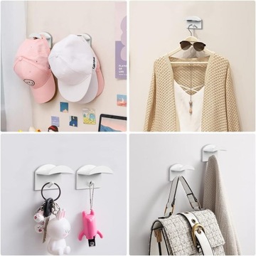 КРЮЧКИ ДЛЯ ШЛЯП САМОКЛЕЯЩИЕСЯ, НАБОР 8 ВЕШАЛОК ДЛЯ ШЛЯП ДЛЯ HALLEY