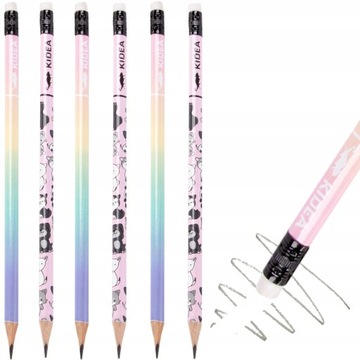 OŁÓWEK SZKOLNY TRÓJKĄTNY Z GUMKĄ TWARDOŚĆ HB