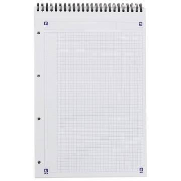 ZESZYT na spirali W KRATKĘ duży A4+ 80 KARTEK 90G OXFORD kołonotes SZKOLNY