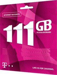 Стартовый 111 ГБ предоплаченного Интернета T-mobile на 100 дней LTE