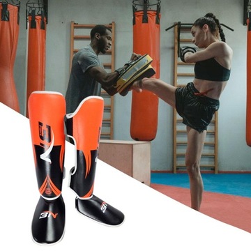 Защитные щитки MMA Muay Thai, оранжевые.
