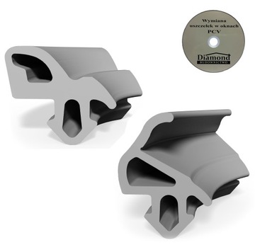 Uszczelka okienna uszczelki do okien okien PCV ALUPLAST KOMPLET SZARA 2mb