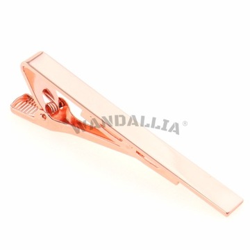 WANDALLIA Spinka do Krawata SP-KR-209 Klasyczna Różowe Złoto dł.5.8cm
