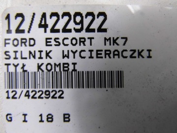 FORD ESCORT MK7 MOTOREK MECHANIZMUS STĚRAČE ZADNÍ KOMBI 91AG17K441W2B