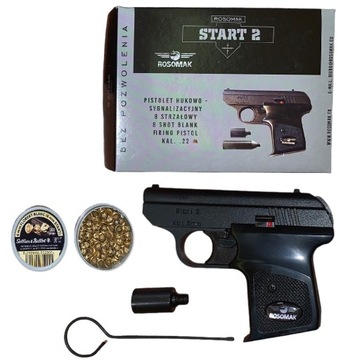 PISTOLET HUKOWY 6MM START 2 ALARMOWY ZESTAW NA DZIKI 100 AMUNICJI SHORT