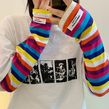 Rainbow Stripe UV Protection Outdoor Cycling