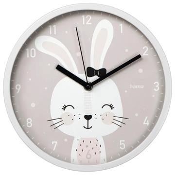 DZIECIĘCY ZEGAR ŚCIENNY LOVELY BUNNY HAMA