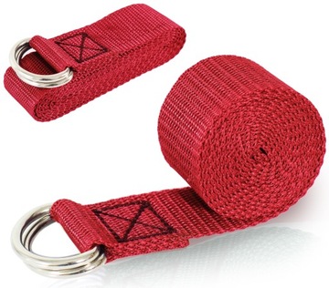 PASEK DO JOGI ĆWICZEŃ YOGA STRAP MOCNY SZEROKI PAS