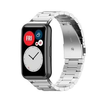 BRANSOLETA STAL PASEK DO HUAWEI WATCH FIT SREBRNA