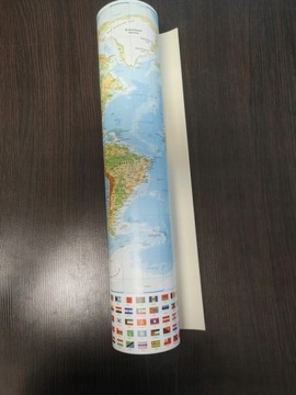 защитный коврик, настольный коврик, карта мира НА ПОЛЬСКОМ языке, нескользящая подставка