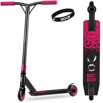 Hulajnoga wyczynowa SOKE EVO rubinowa ABEC-9 STUNT