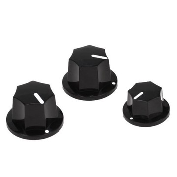 ABS Guitar Volume Knobs Black Guitar Supply Replacement 3Pcs