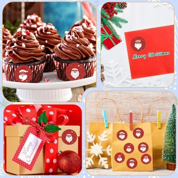 ДЕКОРАТИВНЫЕ РОЖДЕСТВЕНСКИЕ НАКЛЕЙКИ В РУЛОНЕ ЭТИКЕТКИ ДЛЯ РОЖДЕСТВЕНСКОГО ПОДАРКА 500 шт.