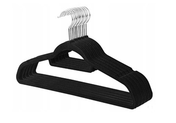 ВЕЛЮРОВЫЕ ВЕШАЛКИ, 3 ШТ., противоскользящие, черные