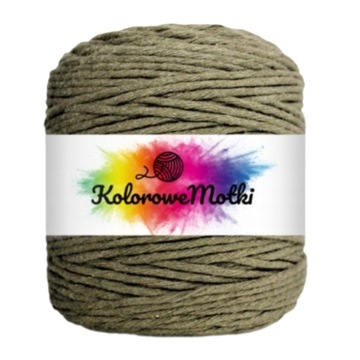 Sznurek Bawełniany do Makramy Khaki 200m 3mm