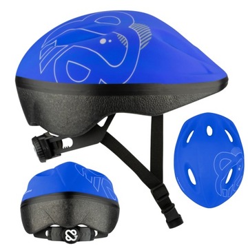 Kask rowerowy dziecięcy regulowany na rower rolki NIJDAM 52-56cm