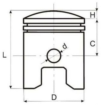 KPL TŁOK + PIERŚCIENIE 63MM Quad Bashan 200cc OEM!