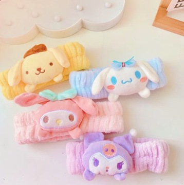 PLUSZOWE OPASKI DO WŁOSÓW KOLOROWE HIT 4 SZTUKI