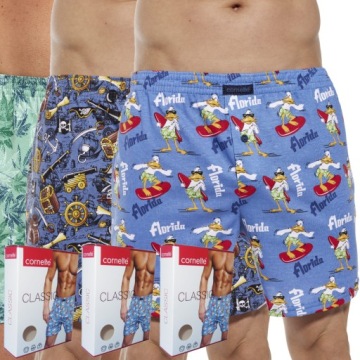 CORNETTE bokserki CLASSIC luźne szorty 3 pak 3 szt