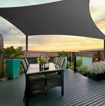 Садовый солнцезащитный парус водонепроницаемый серый прочный тент 4x3 м