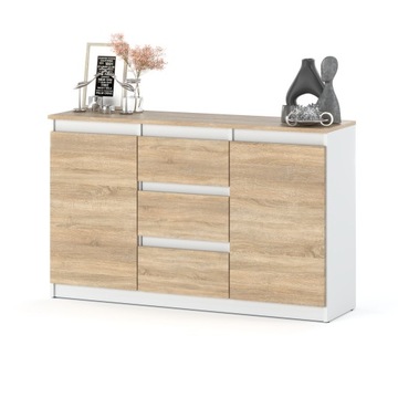 Komoda AGA szafka 120 cm 3 szuflady nowoczesna pojemna rtv system LUX