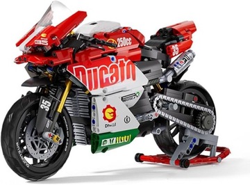 MOTOCYKL Z KLOCKÓW W STYLU DUCATI MOTO GP 883 ELEMENTY 36,5CM SKALA 1:10