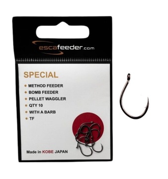 Haczyki Z Zadziorem ESCA FEEDER SPECIAL Do METHOD FEEDER Rozmiar 12
