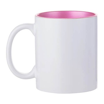 Kubek 330 ml z różowym metalicznym wnętrzem