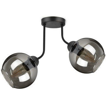 Lampa Wisząca Żyrandol Dwie Szklane Kule LED
