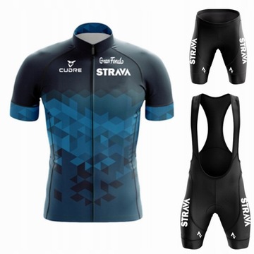 ВЕЛОСИПЕДНЫЙ КОСТЮМ STRAVA, ГЕЛЕВЫЕ ШОРТЫ, ФУТБОЛКА