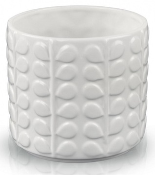 Osłonka CERAMICZNA BIAŁA 3D Doniczka WHITE 14 cm