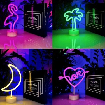 Ночник Aurelis NEON 3D LED, батарейки ПРЕМИУМ