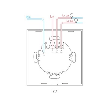 2-канальные сенсорные переключатели WIFI + RF Белый SONOFF