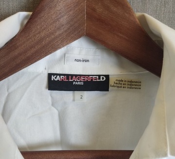 KARL LAGERFELD PARIS bluzka damska biała koszulowa