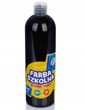 Farba plakatowa szkolna 500ml Czarna 34846