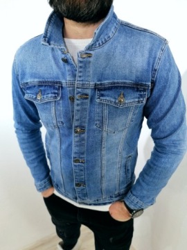 Мужская катана синяя джинсовая куртка AJ L