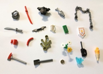 Оригинальные аксессуары для фигурок LEGO MIX, 20 шт.