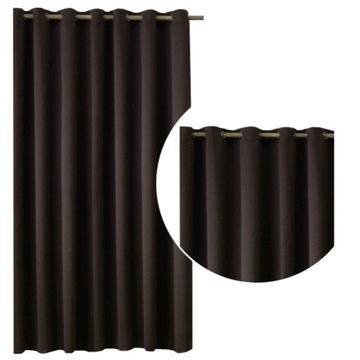 ТОЛСТАЯ ЗАТЕМНАЯ ШТОРА высота 200х250, коричневая