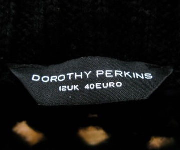 Sweter ażurowy ciepły czarny 40 dorothy perkins 12