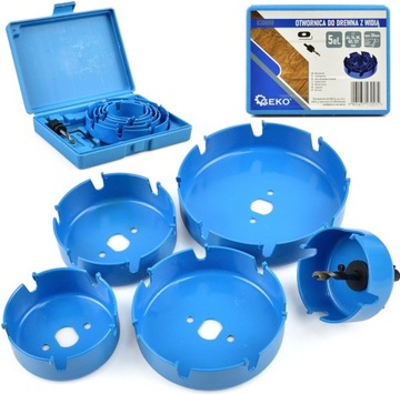 Кольцевая пила по дереву с видией 5 шт.64-127мм (30)