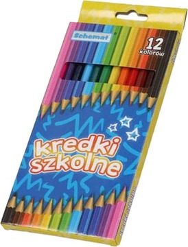 KREDKI OŁÓWKOWE SCHEMAT 12 kolorów 0403