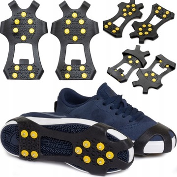 RACZKI NA BUTY KOLCE NAKŁADKI ANTYPOŚLIZGOWE GUMOWE XL r.44 - 48