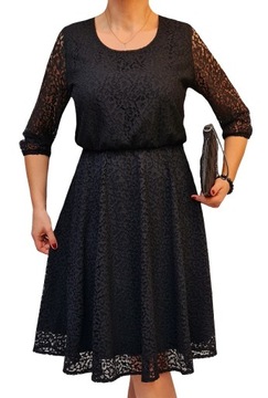 Sukienka klosz plus size 42 44 46 48 50 52 54 56