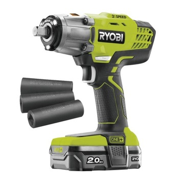 RYOBI R18IW3-120S УДАРНЫЙ гайковерт 18 В Аккумулятор 2,0 Ач + зарядное устройство + 2 РОЗЕТКИ