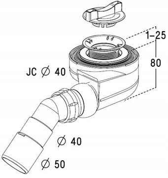 Душевой поддон квадратный под плитку 100x100 RADAWAY