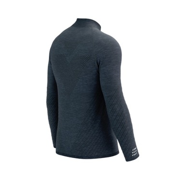 COMPRESSPORT Мужская беговая толстовка БЕСШОВНАЯ МОЛНИЯ XL